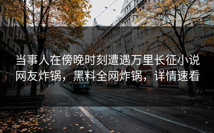 当事人在傍晚时刻遭遇万里长征小说网友炸锅，黑料全网炸锅，详情速看